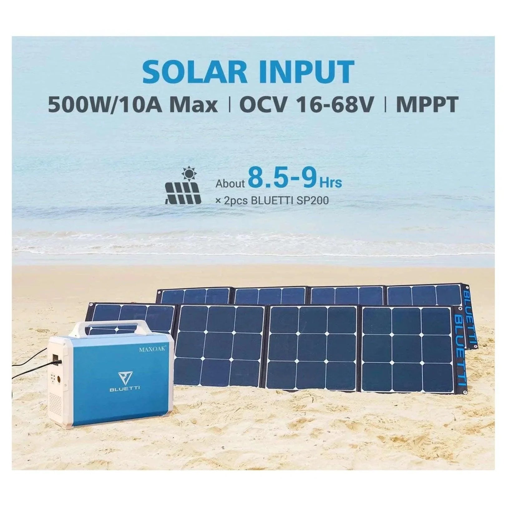 BLUETTI EB240 2400Wh/ 1000W + 2*PV200/PV120 USP Mode Portable Solar Generator